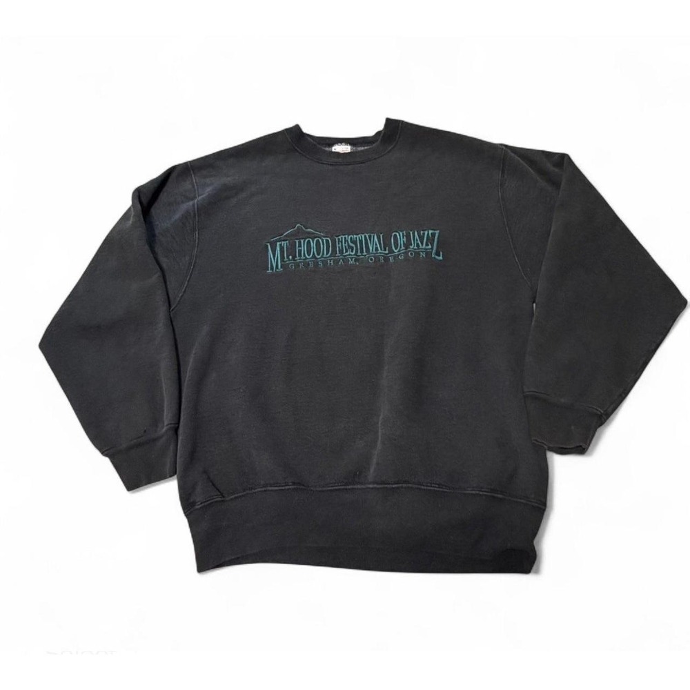 Vintage 90s Mt Hood Festival of Jazz Sweatshirt Fruit of the Loom USA Medium